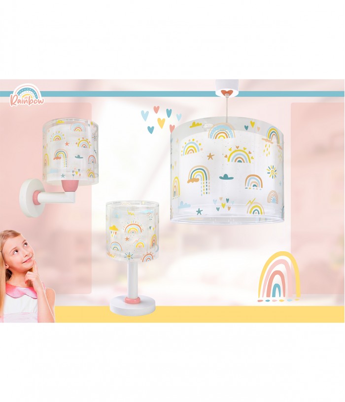 Lampada da comodino per bambini Rainbow Arcobaleno