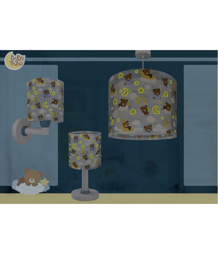Wall lamp for Kids Baby Teddy Blue