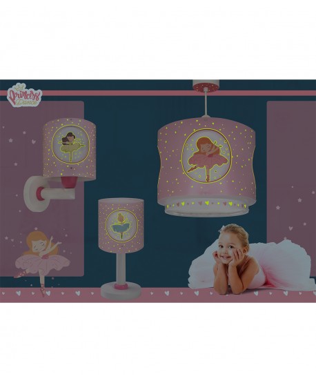 Aplique de pared infantil Princess Dance Bailarinas
