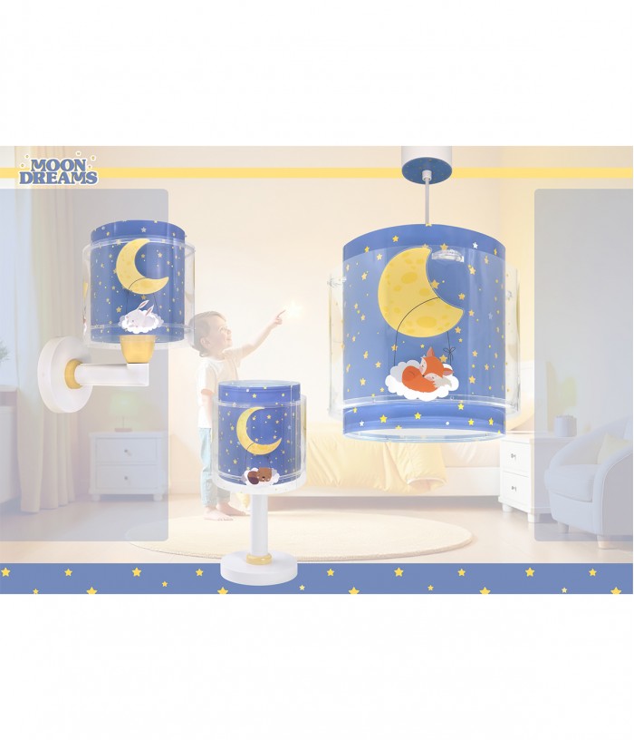 Lámpara de mesita LED quitamiedos infantil Moon Dreams Luna