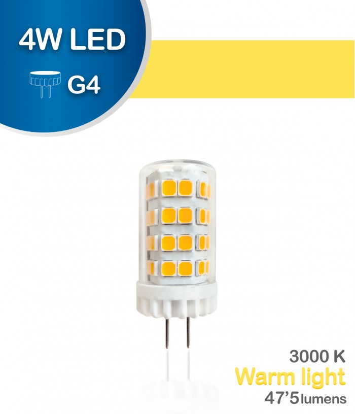 Bombilla LED G4 4W 12V 3000k Cálida