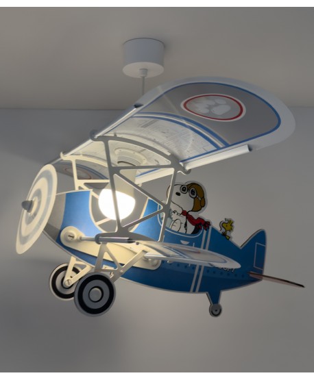 Lampada da soffitto a sospensione per bambini aereo Snoopy