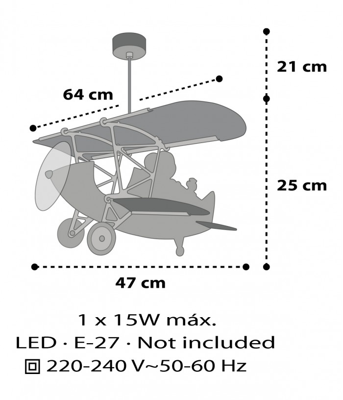 Children's hanging lamp airplane Snoopy