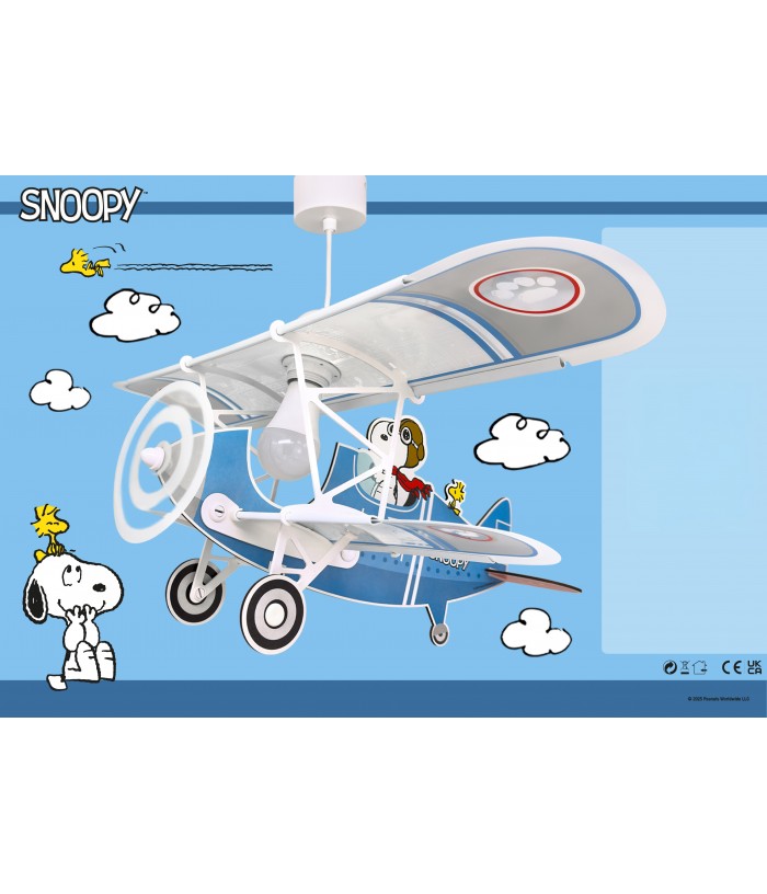 Lampada da soffitto a sospensione per bambini aereo Snoopy