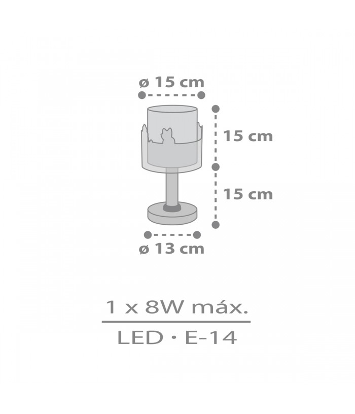 Lámpara de mesita LED infantil Loving Deer ciervo