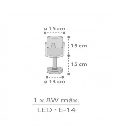 Lámpara de mesita LED infantil Loving Deer ciervo