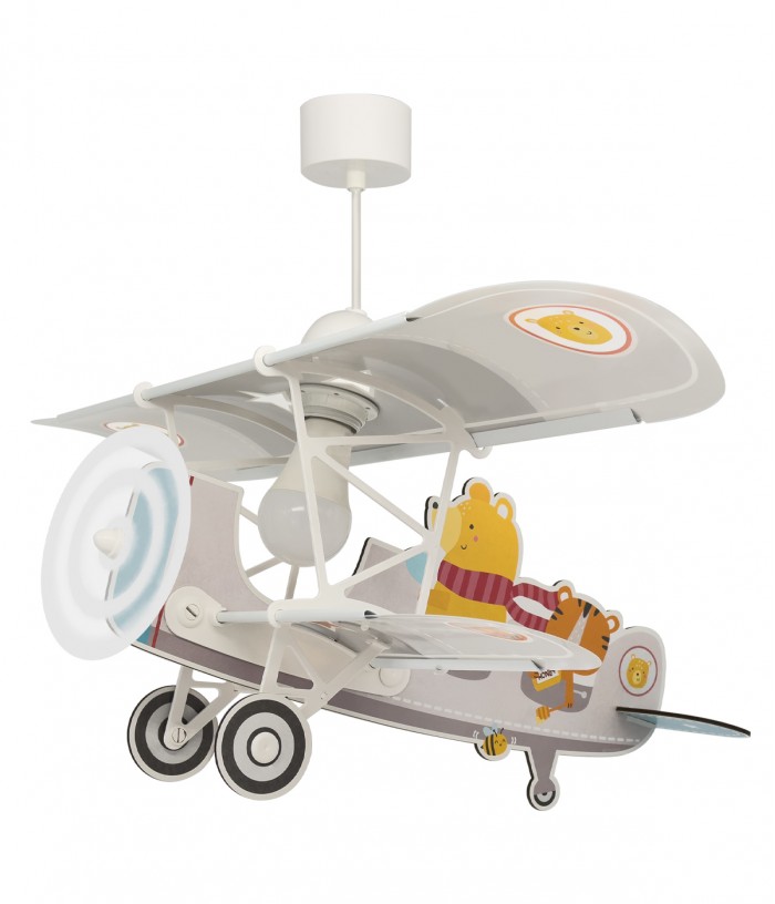 Lustre et lampe suspension enfant avion ours Petit Teddy