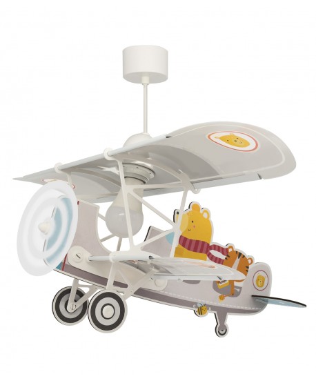 Lustre et lampe suspension enfant avion ours Petit Teddy