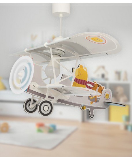 Lámpara de techo infantil avión oso Pequeño Teddy