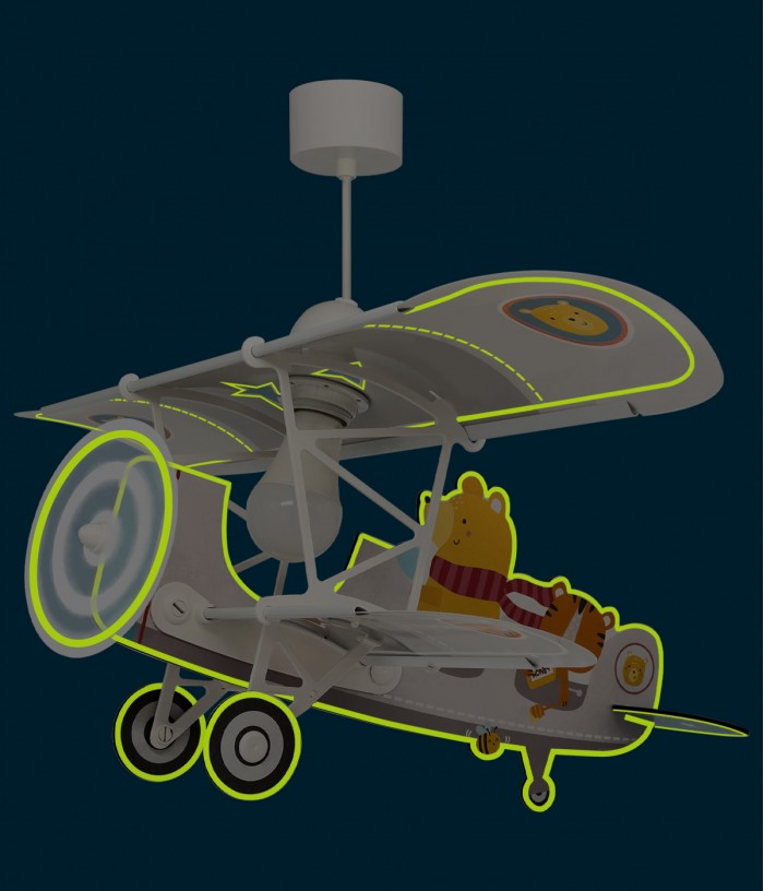Children's hanging lamp airplane bear Little Teddy