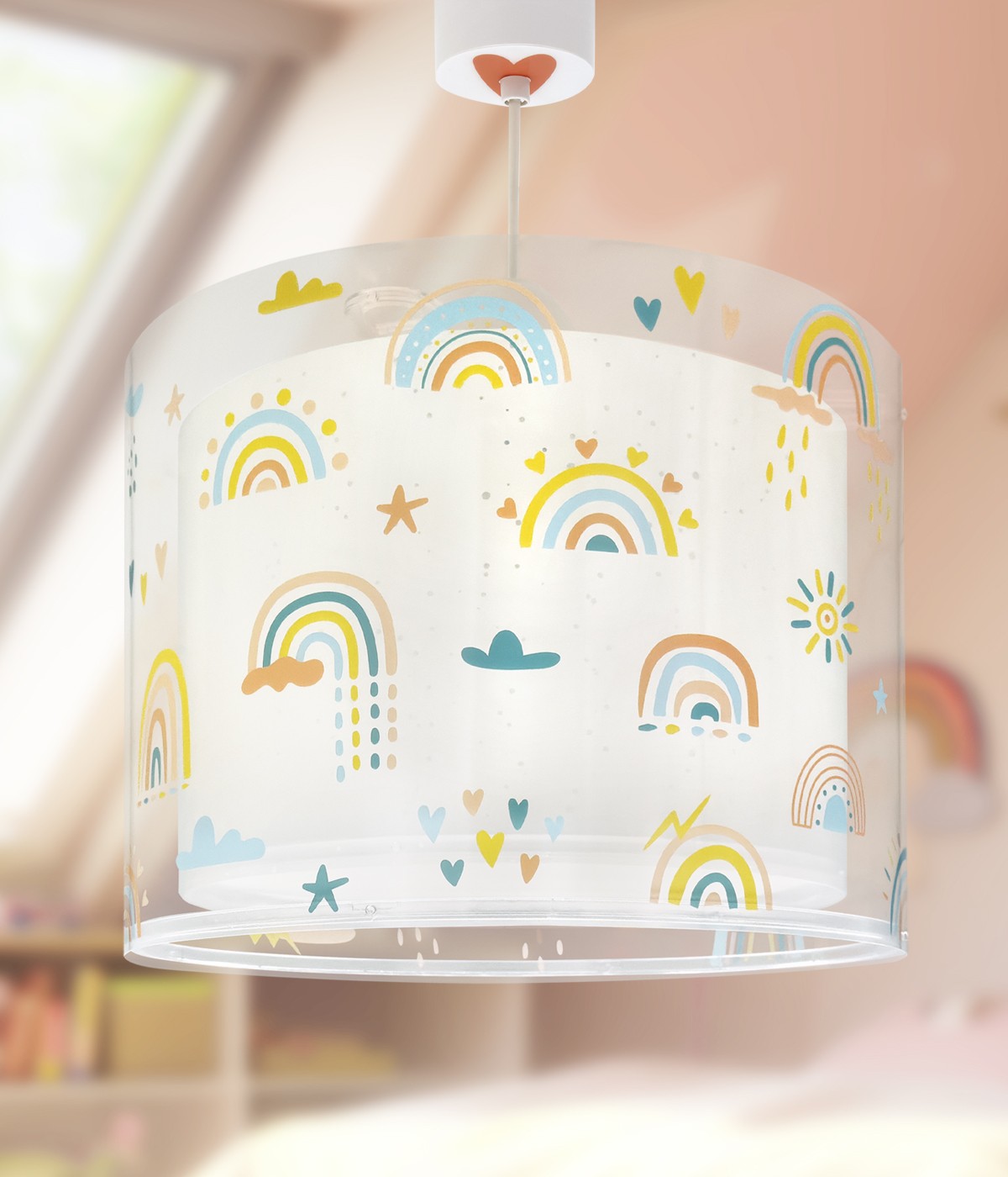 Lustre et lampe suspension pour enfants Rainbow Arc-en-ciel
