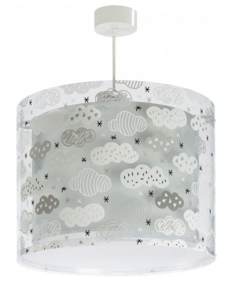 Children hanging lamp Clouds gray