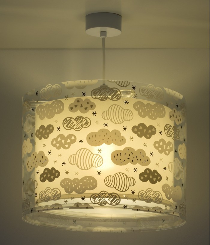 Lampada da soffitto a sospensione per bambini Clouds Nuvole grigio
