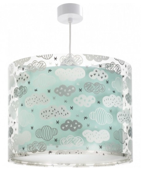 Lampada da soffitto a sospensione per bambini Clouds Nuvole verde