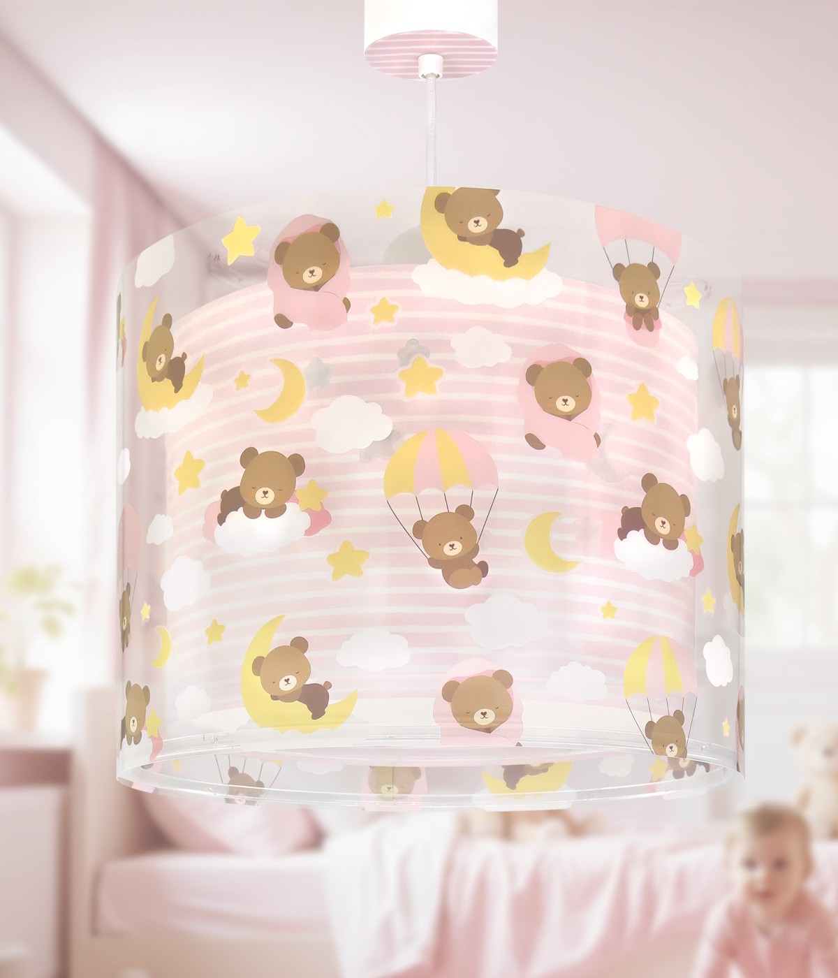 Children hanging lamp Baby Teddy Pink
