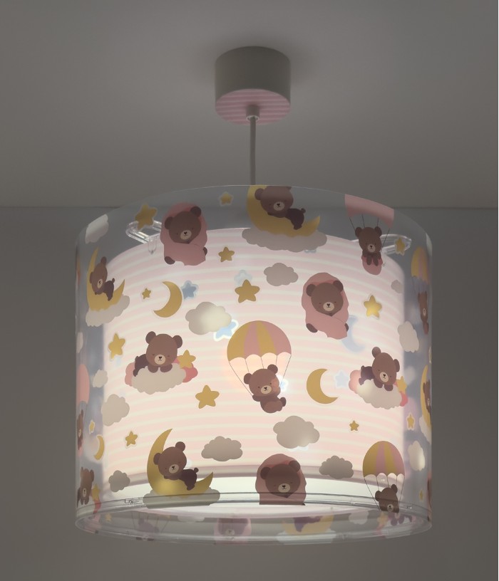 Children hanging lamp Baby Teddy Pink