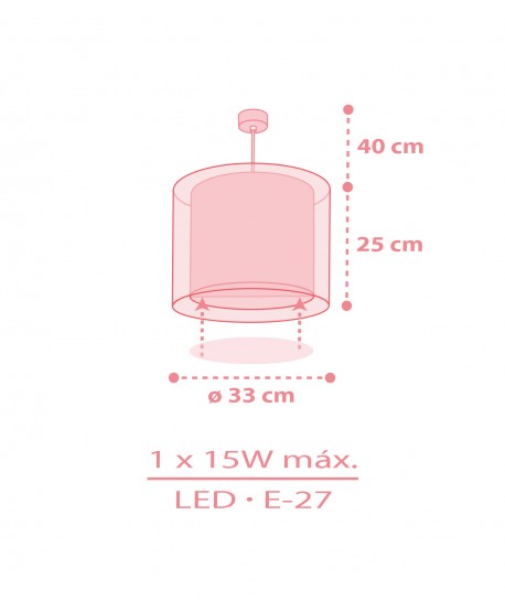 Children hanging lamp Baby Teddy Pink