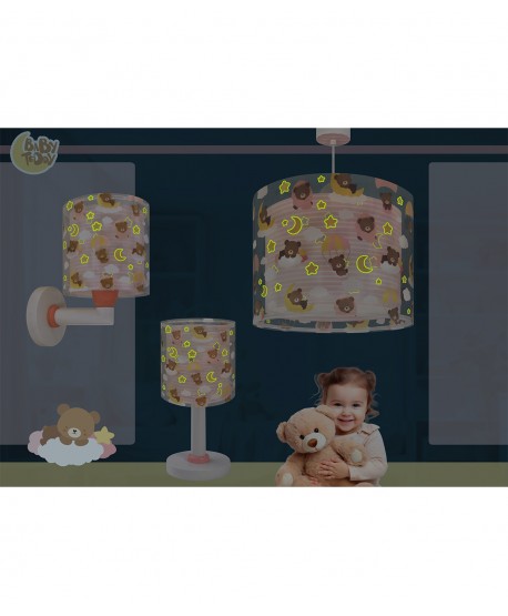 Children hanging lamp Baby Teddy Pink