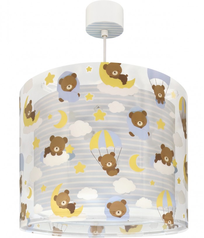 Lustre et lampe suspension pour enfants Baby Teddy Bleu Ours