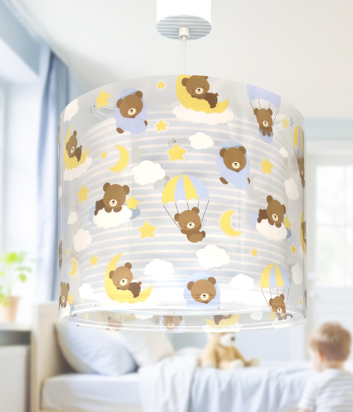 Children hanging lamp Baby Teddy Blue