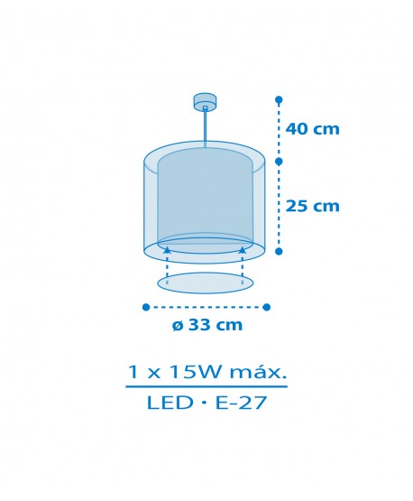 Lustre et lampe suspension pour enfants Baby Teddy Bleu Ours