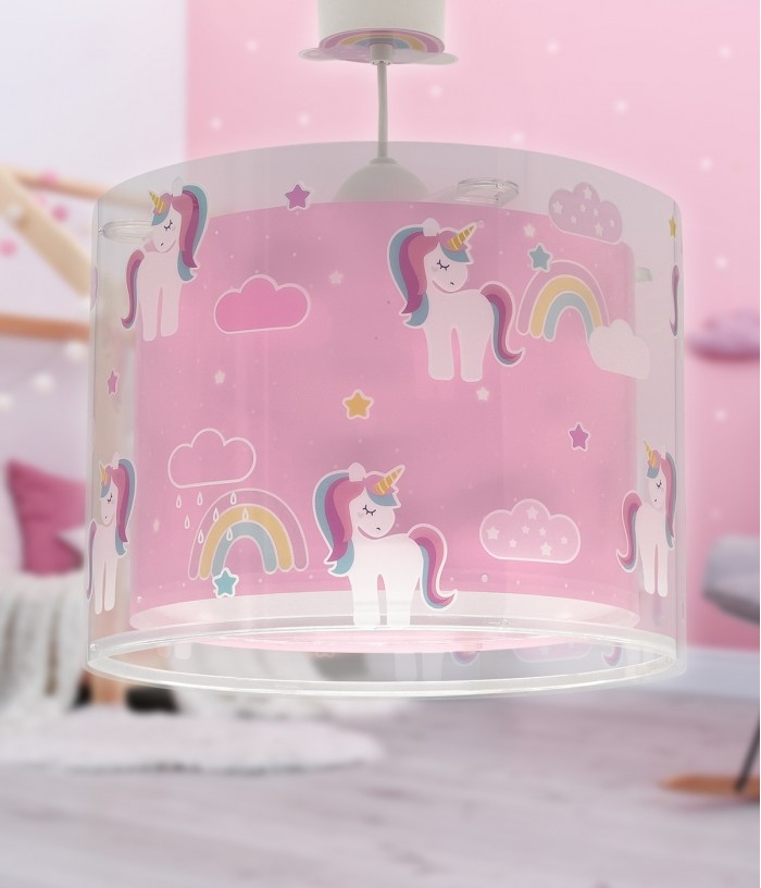Candeeiro teto criança Unicorns Unicórnios