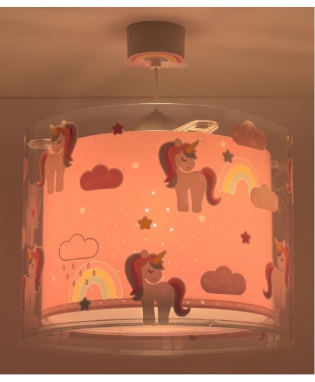 Lampada da soffitto a sospensione per bambini Unicorns Unicorni