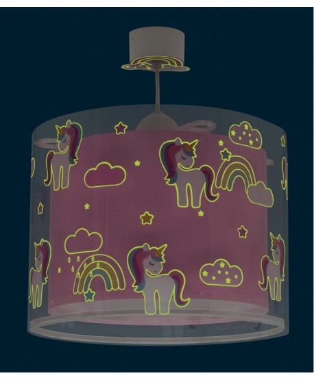 Lustre et lampe suspension enfant Unicorns Licornes