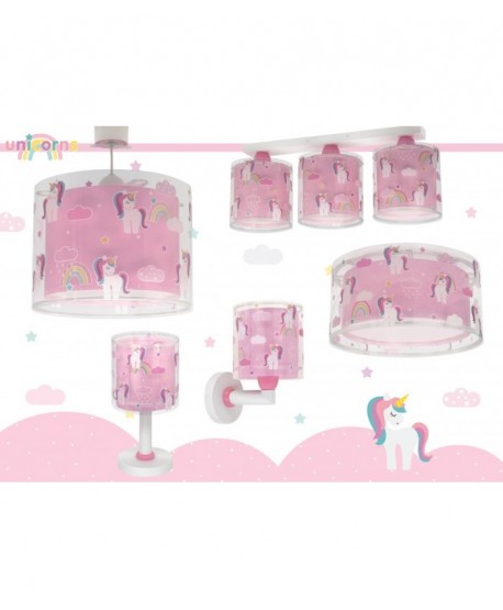 Lustre et lampe suspension enfant Unicorns Licornes