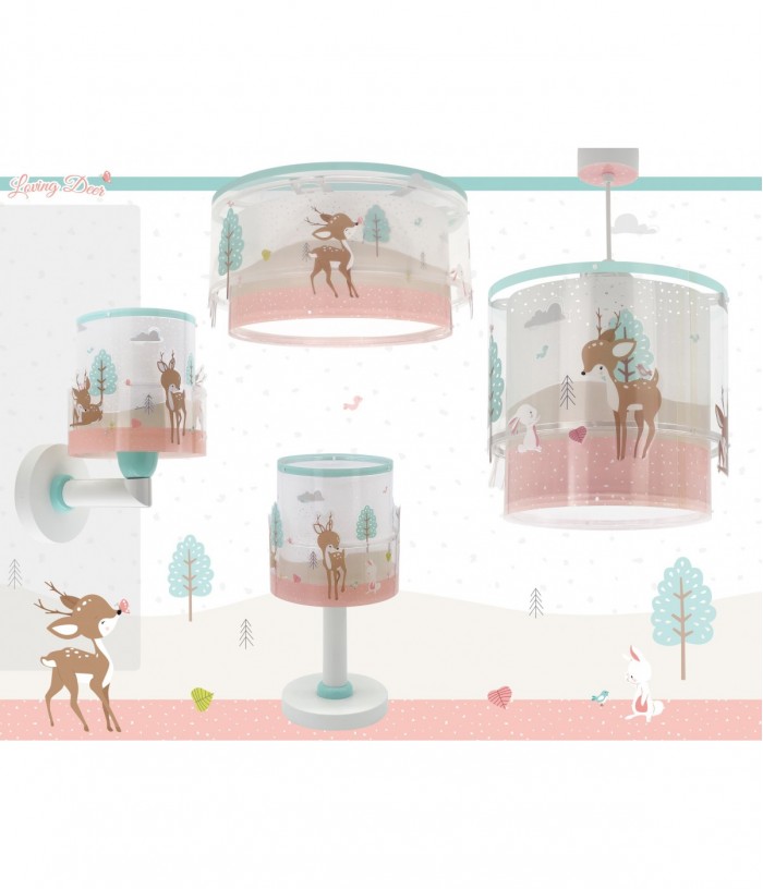 Candeeiro teto criança Loving Deer Corça