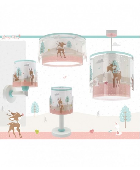 Lustre et lampe suspension enfant Loving Deer Cerf