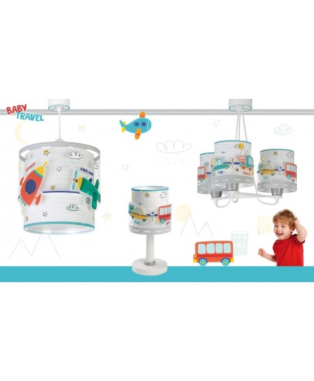 Candeeiro teto criança Baby Travel aviões e carros