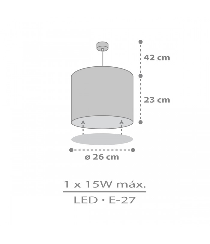 Lampada da soffitto a sospensione per bambini Sweet Dreams nuvole grigio