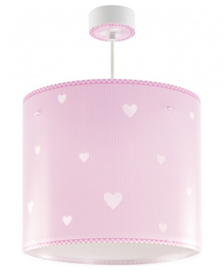 Lustre et lampe suspension enfant Sweet Dreams coeurs rose