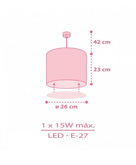 Lustre et lampe suspension enfant Sweet Dreams coeurs rose
