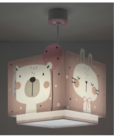 Lampada da soffitto a sospensione per bambini Baby Jungle animali jungla rosa