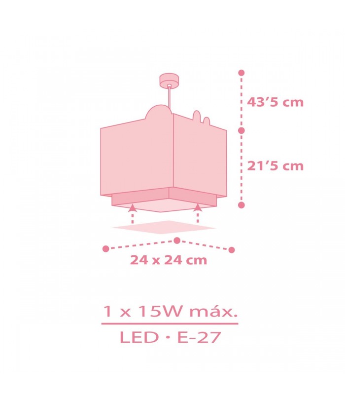 Children hanging lamp Baby Jungle pink