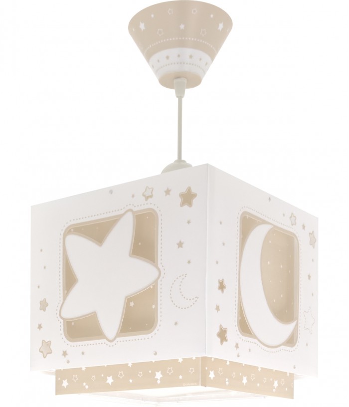 Lámpara de techo infantil Moonlight Luna y Estrellas beige