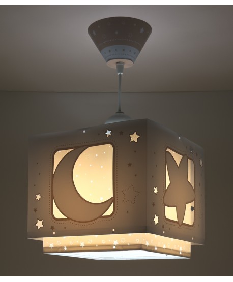 Lámpara de techo infantil Moonlight Luna y Estrellas beige