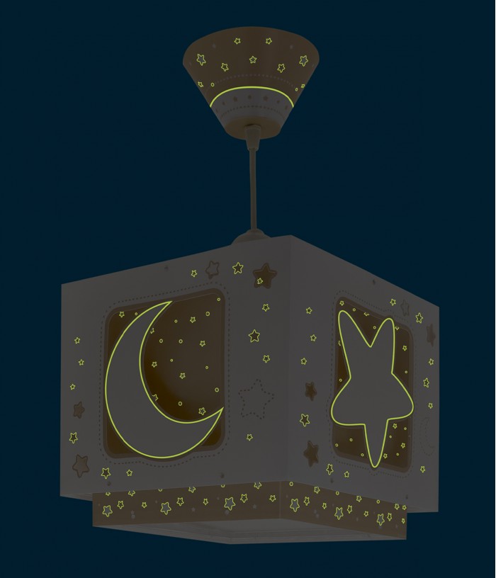 Lámpara de techo infantil Moonlight Luna y Estrellas beige