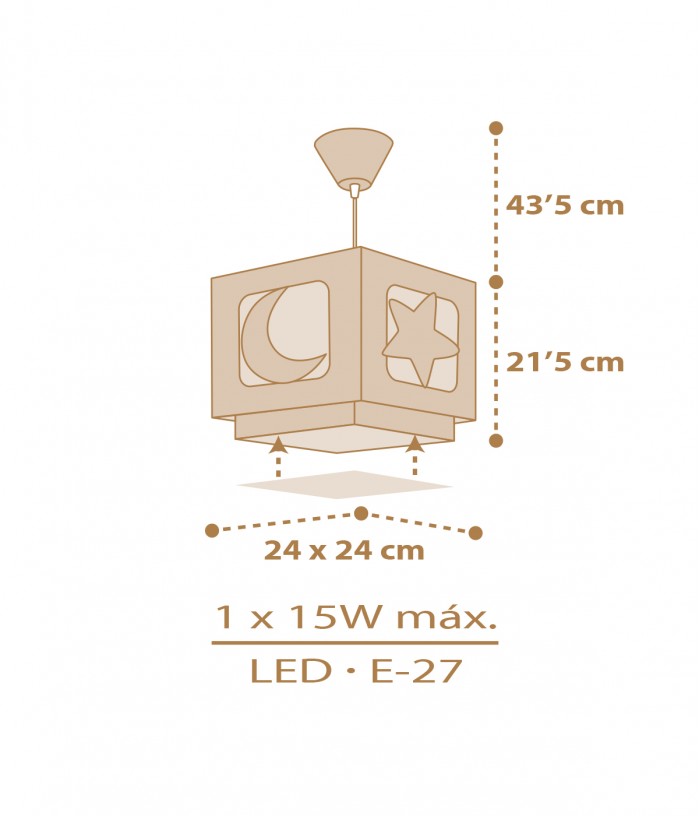 Children hanging lamp Moonlight beige