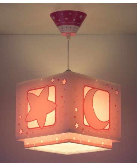 Children hanging lamp Moonlight pink