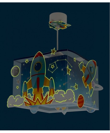 Lustre et lampe suspension enfant Rocket Fusée
