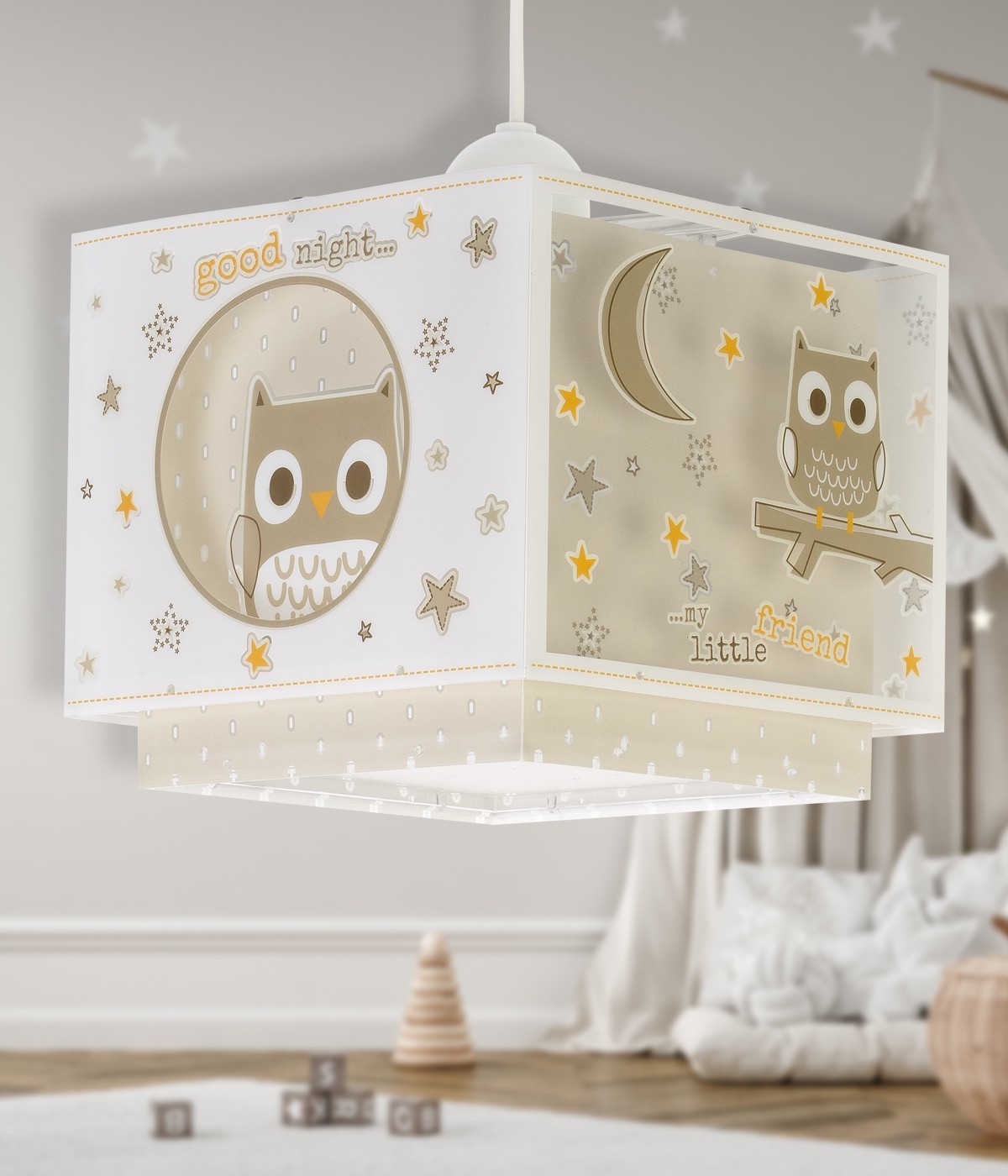 Lustre et lampe suspension enfant Good Night Hibou