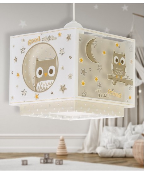 Lampada da soffitto a sospensione per bambini Good Night gufo