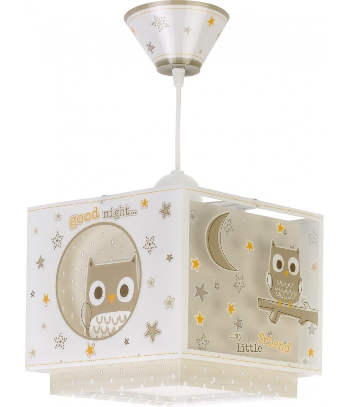 Lampada da soffitto a sospensione per bambini Good Night gufo