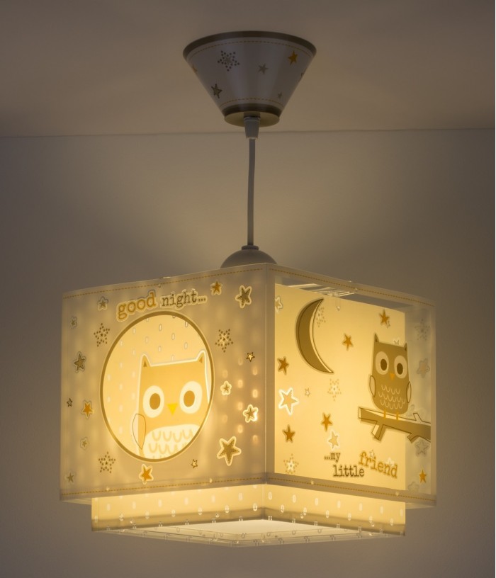 Lustre et lampe suspension enfant Good Night Hibou