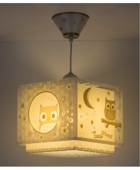 Lustre et lampe suspension enfant Good Night Hibou