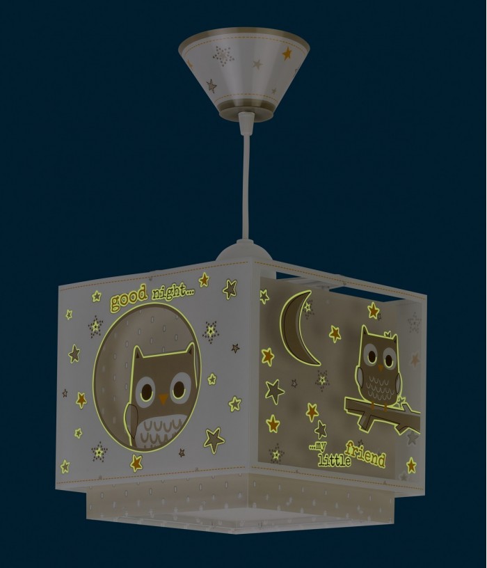 Lampada da soffitto a sospensione per bambini Good Night gufo