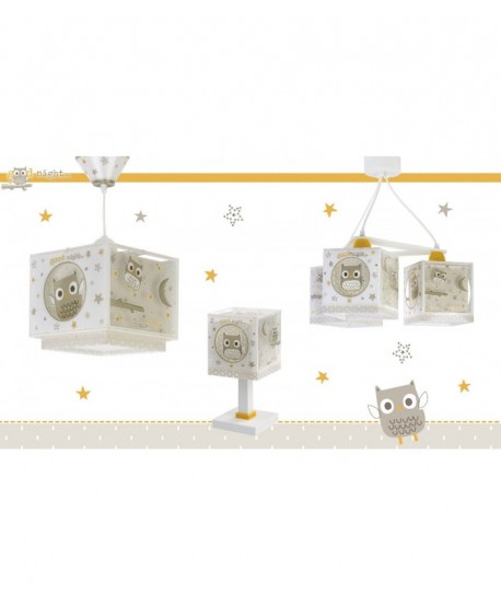 Lustre et lampe suspension enfant Good Night Hibou
